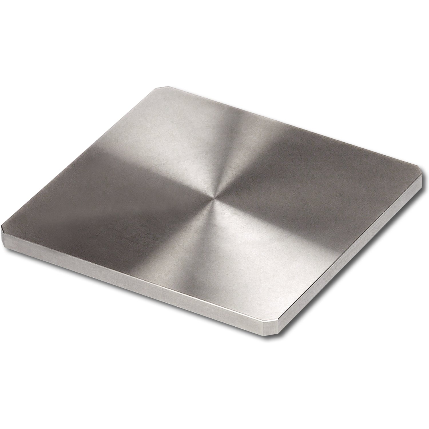 Adaptateur en verre pour console de bar CAPRI support acier inoxydable 65x65mm