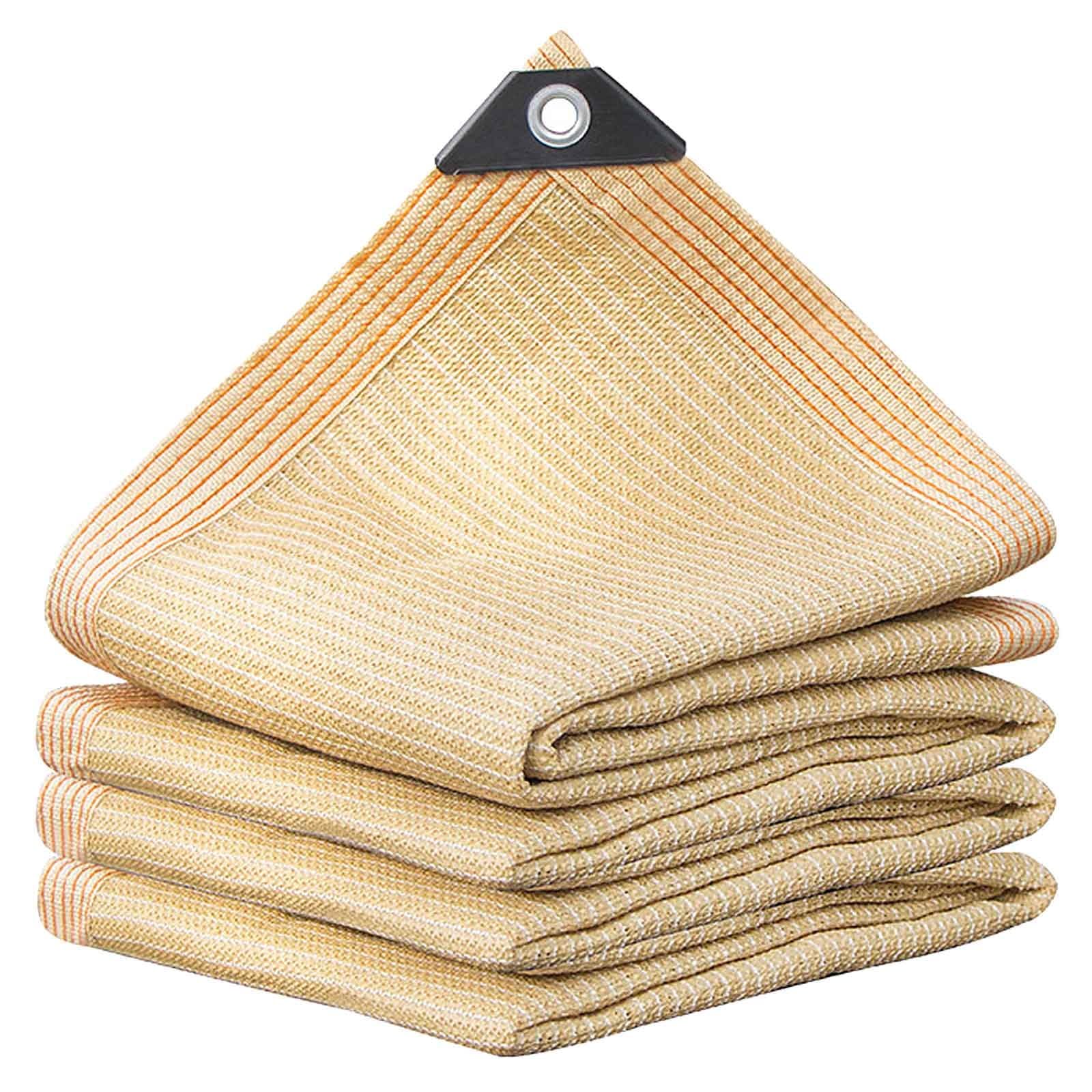 WQPMNYG Beige 90% Shade ClothMultiPurpose Sunshade Net for Garden Terrace Pergola Balcony & Greenhouse (6.6x33' / 2x10m) UV Protection & Privacy Screen
