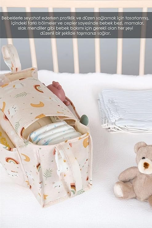 Meleni Baby Bebek Arabası Organizer Çanta - Anne Bebek Bakım Çantası - Puset Düzenleyici - Stroller Bag