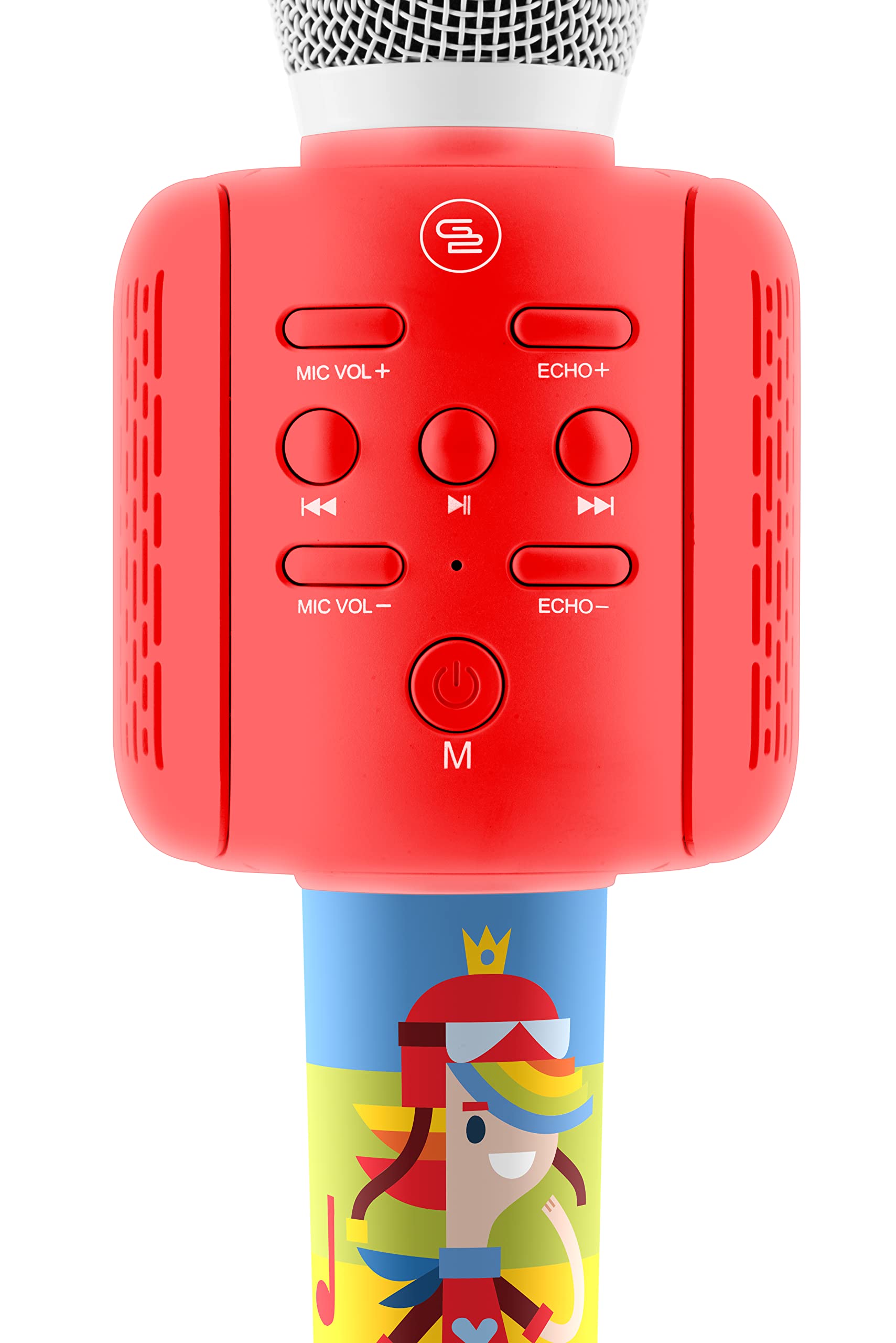 GOGEN Micrófono para niños con altavoz de sonido, hasta 15 horas, batería Bluetoohth USB I SD tarjetas compatibles, salida de auriculares MP3 I
