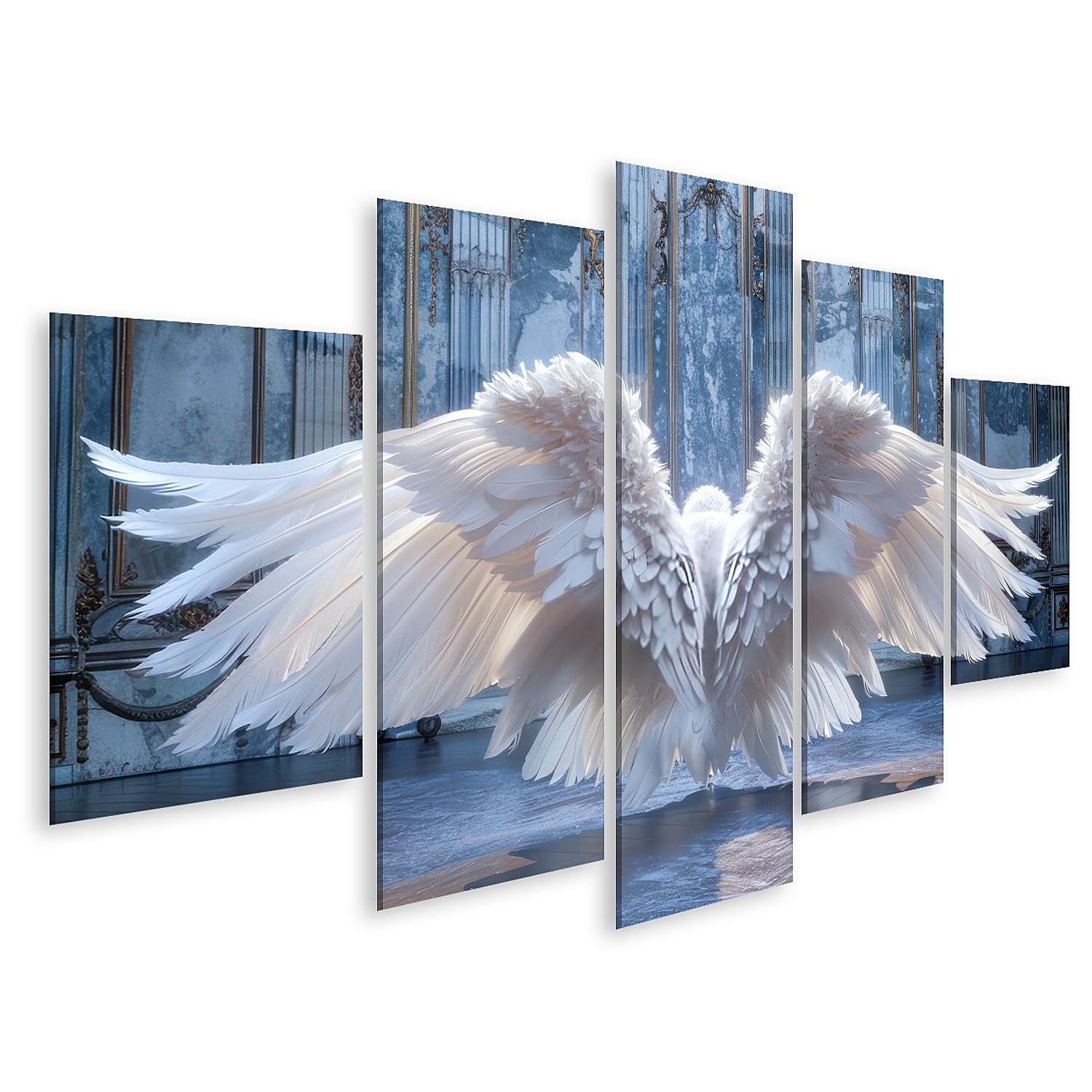 islandburner Primer cuadro sobre lienzo creado digitalmente, ultra realistas, alas gigantes de ángel de plumas reales, Museo de Arte Moderno Galería de Arte Cuadros Murales Póster