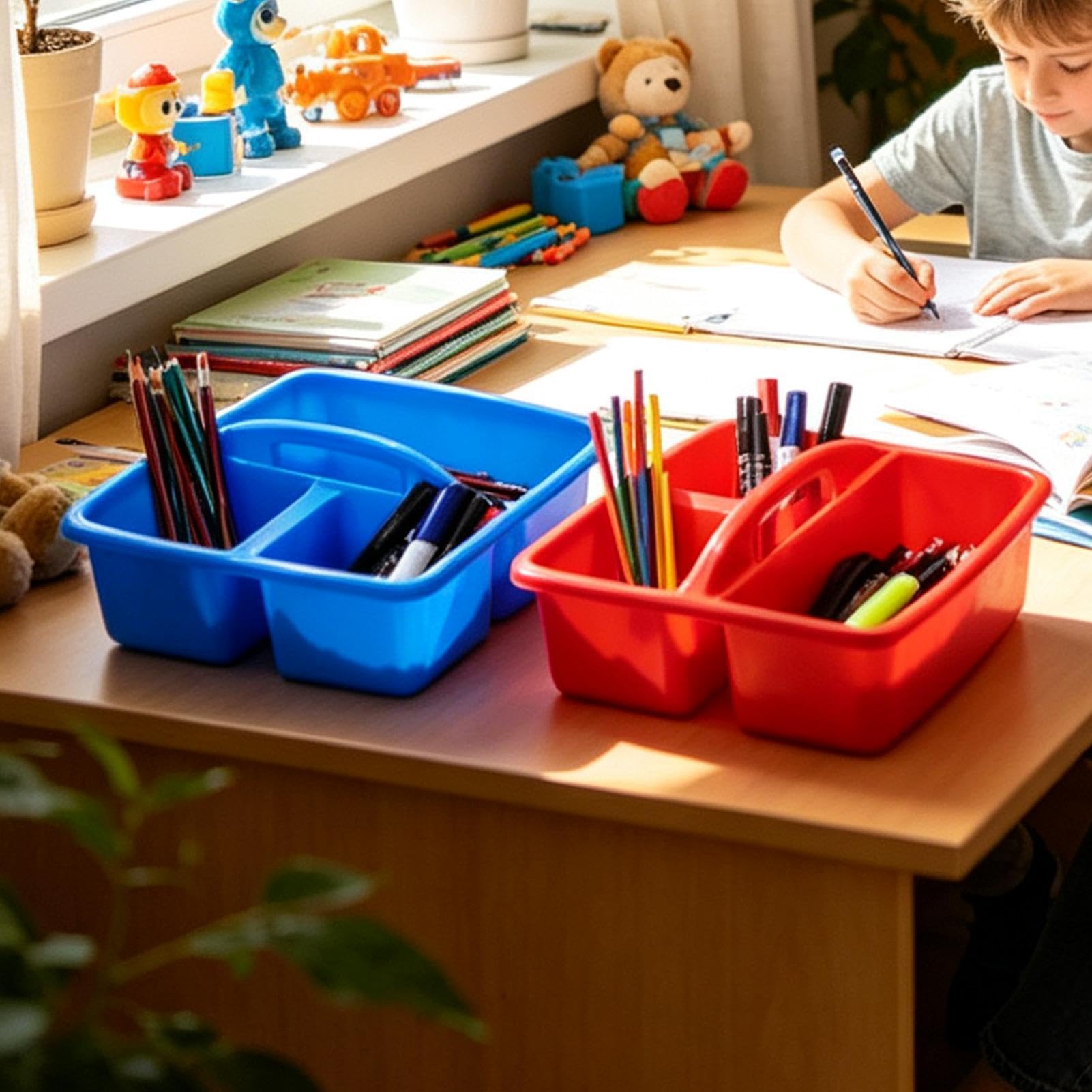 Organizer da scrivania per studenti, 6 pezzi, colorati, per aula
