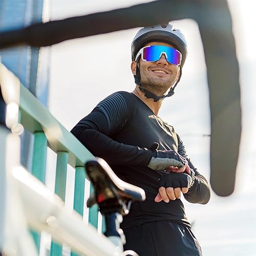 Miniatura 2 de FEISEDY Gafas de sol deportivas para hombres y mujeres, ligero TR90 marco UV400 MTB, correr, pesca, béisbol, B0224