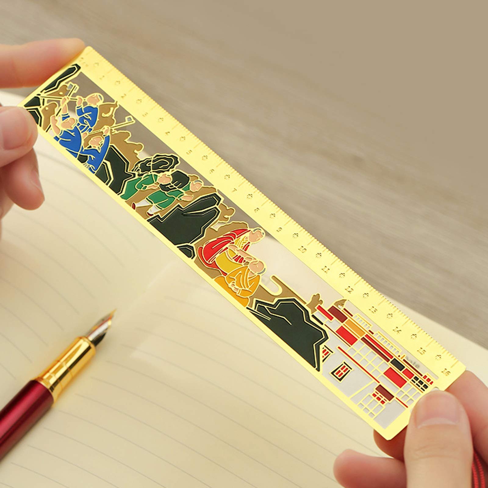 Lesezeichen Lesezeichen des Metalls Vintage Messing-Lineal-Lesezeichen mit delikaten Quasten kreativen Lesezeichen-Marker für Schulbüro Home (6.4in) Buch Markierungen