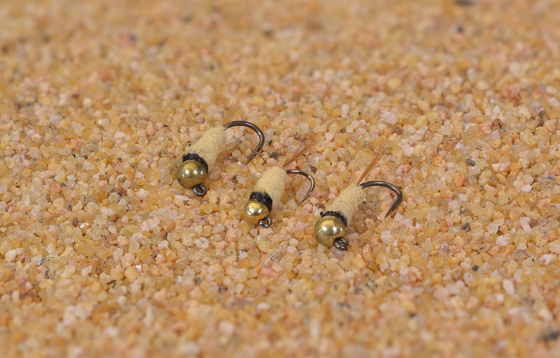 Buckskin Nymph Jig Fly - Euro Nymph Tied on Hanak Hooks - 6ct Pack (Hook #18)