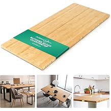 5FT Butcher Block Countertop, 60" x 25" Bamboo Kitchen Island Countertop, 1.2" Thick Pre-Sanded Bamboo Slab, Unfinished DIY Table Top for Workbench, Desk, Laundry Room and Custom Furniture Projects