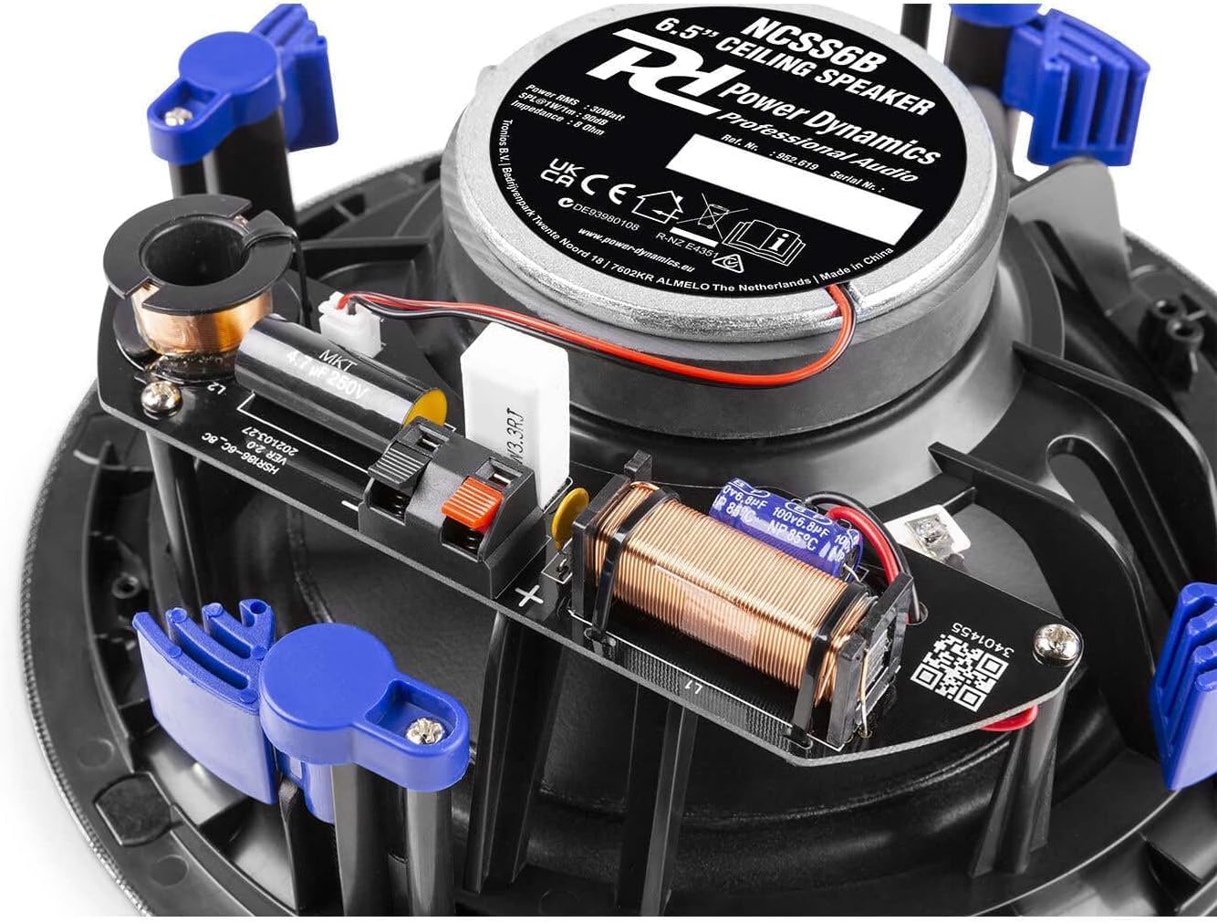 Power Dynamics B50W Kit Audio Encastrable BT avec Amplificateur et Enceintes Plafond 2x25W - Noir