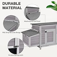 Vista 3 de Gallinero grande expandible para pollos para exterior con dos cajas de anidamiento, bandeja extraíble a prueba de fugas y panel de techo resistente