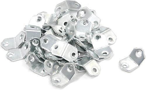 MY MIRONEY Soportes de esquina de 135 grados hoja de hierro antiinvertido accesorios para muebles plata 135 grados juego de 40 unidades