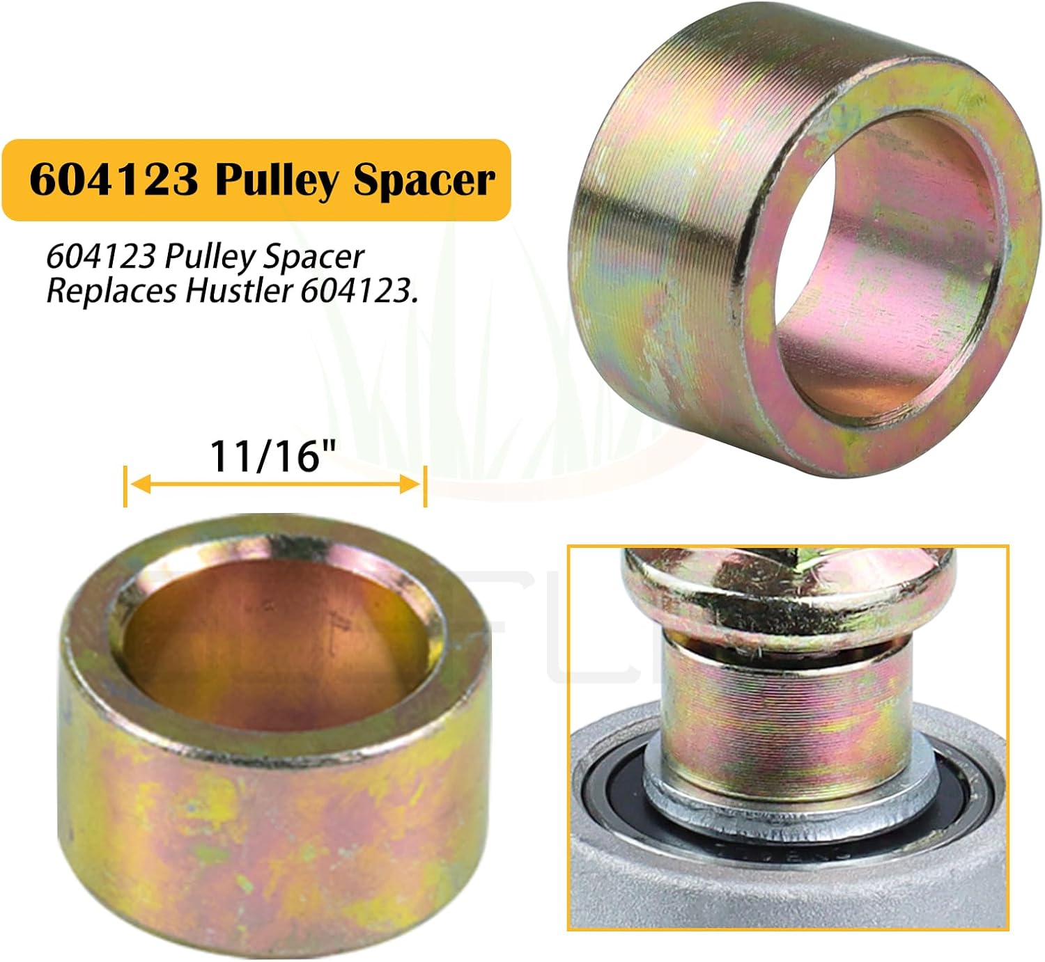 2 Pack 604214 Spindle with 603987 Pulley 607059 Belt Replaces Hustler 604214 Spindle for Hustler Mower, 42 inch Hustler Raptor Deck Spindle, Hustler Raptor 42 Spindle, Hustler 42 inch Spindle