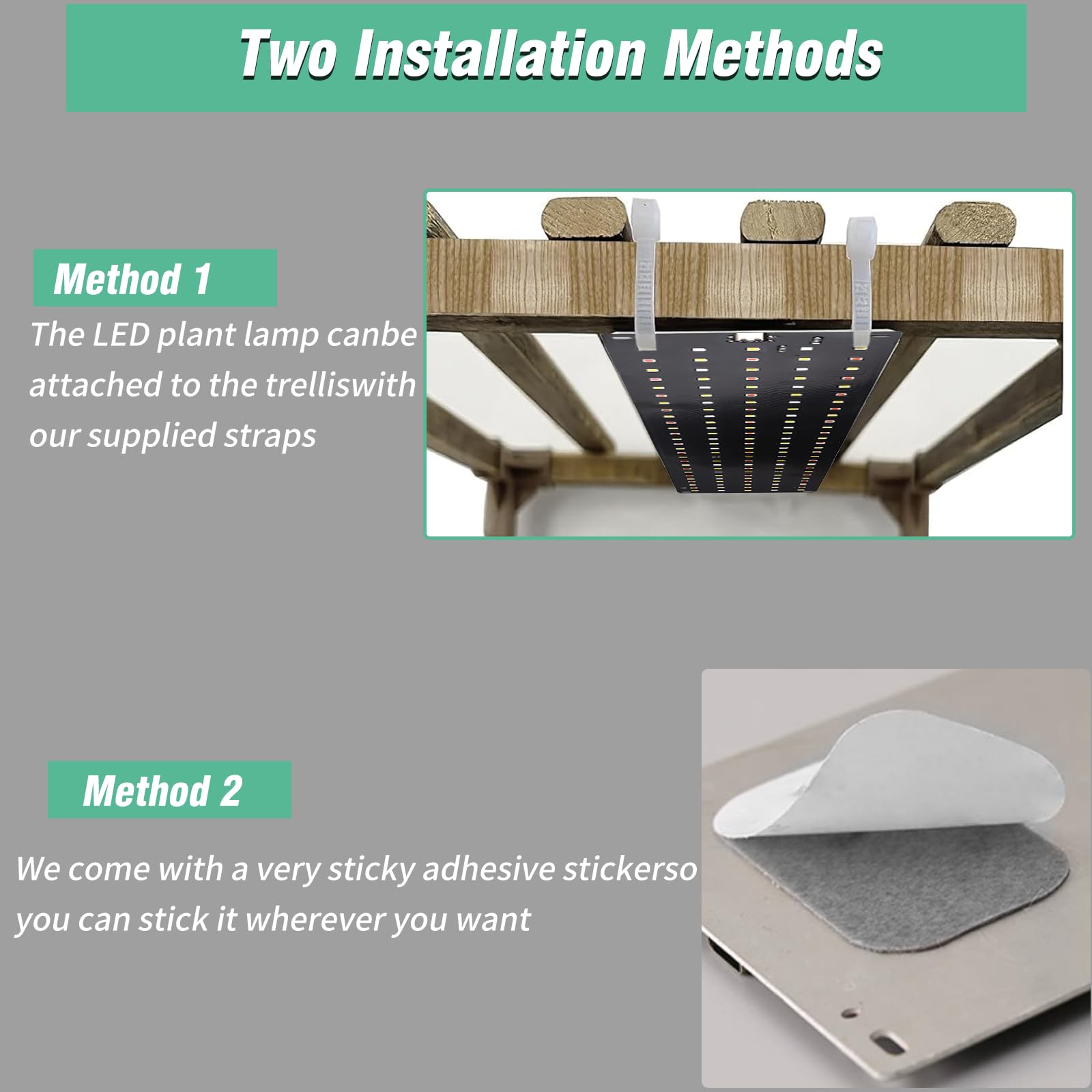 Lot de 2 lampes LED à spectre complet, 270 LED avec 3 modes d'éclairage, lampe pour plantes d'intérieur, avec minuterie, 10 types de luminosité