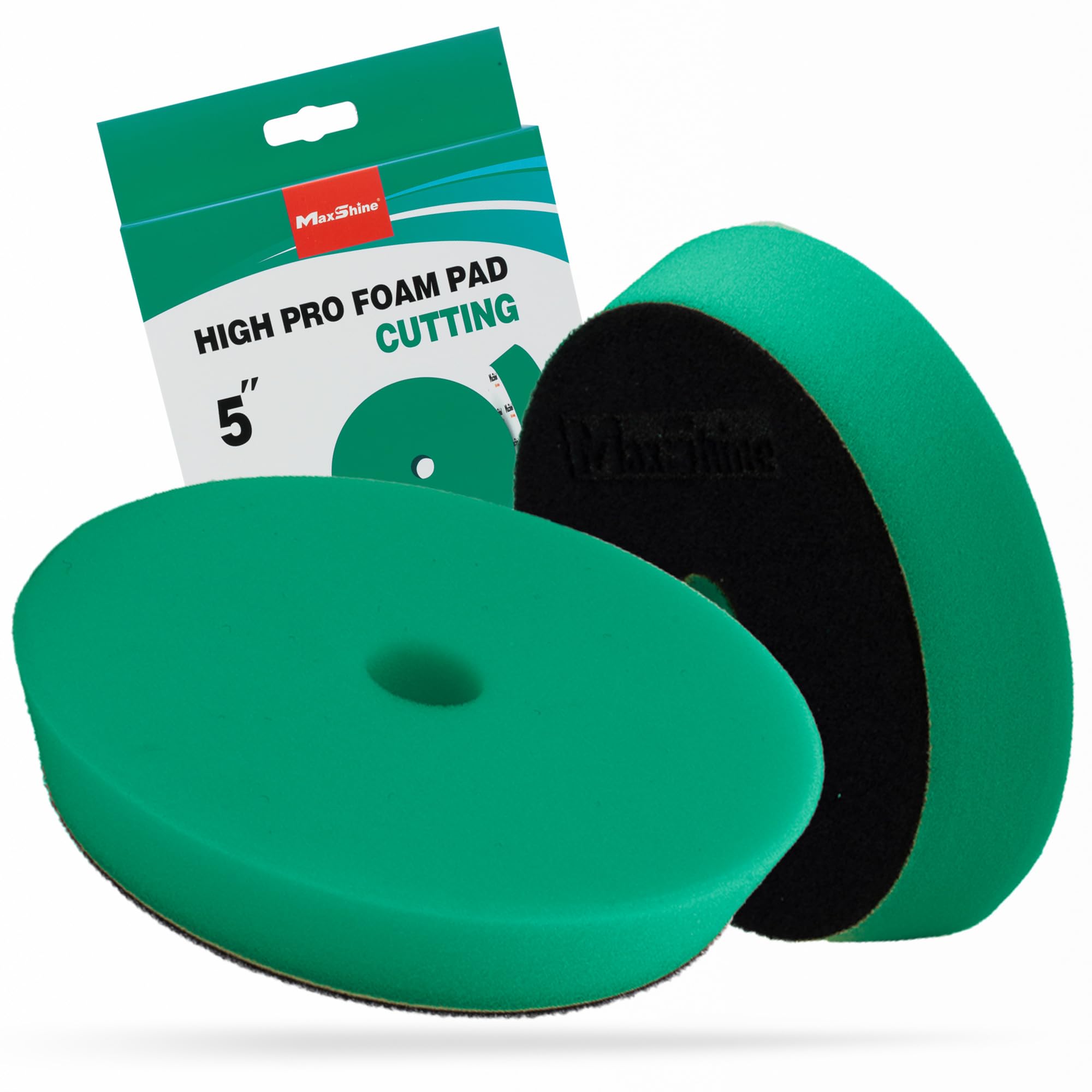 Professional High-Pro Da Foam Pads 5.2inches, Green Heavy Cutting/Compounding Pad, Use with DA/RO Polisher Polish Machine