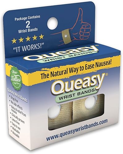 Three Lollies Queasy - Pulseras antináuseas  Alivio de náuseas y vómitos de náuseas matutinas, mareos por movimiento, migraña  clínicamente probado
