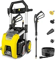 Kärcher K1700 Electric Pressure Washer: 1700 PSI CETA Certified, 1.2 GPM, 3 Nozzles, Detergent Tank for Cars, Driveways, Patios