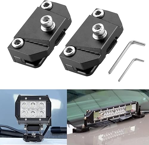 Soportes de luz de zanja para montaje de capó  2 soportes de montaje universales para barra de luz LED, bisagra de capó, pilar, vaina, soporte de disponible en Yaxa Colombia