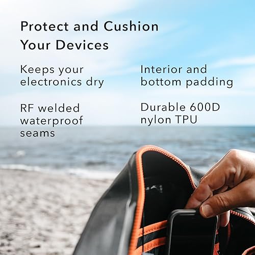 Vista 4 de ugo Bolsa de mensajero impermeable Bolsa flotante seca de 10 litros para kayak, canotaje, playa, rafting, senderismo, camping, pesca y más Bolsa