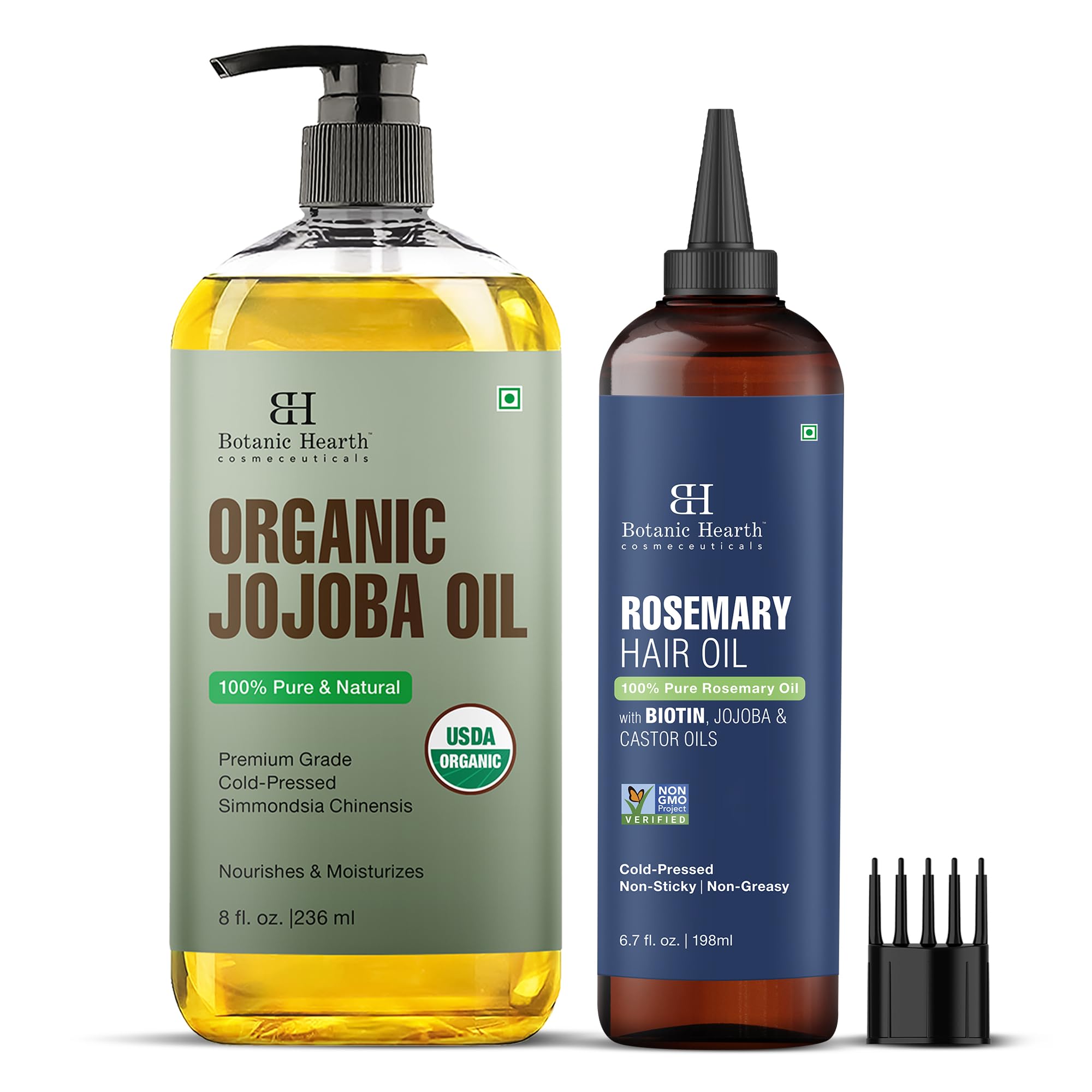 Botanic Hearth Jojoba & Rosemary Hair Oil - 8 fl oz + 6.7 fl oz