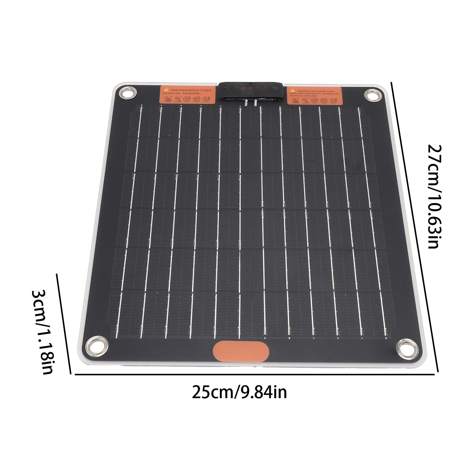 Solar Panel Battery Charger, 30w Fast Charging Power Bank, Portable Monocrystalline Pack, Usb Ports Backup Power for Camping, Hiking, Backpacking, 1.06x0.98x0.12 inches