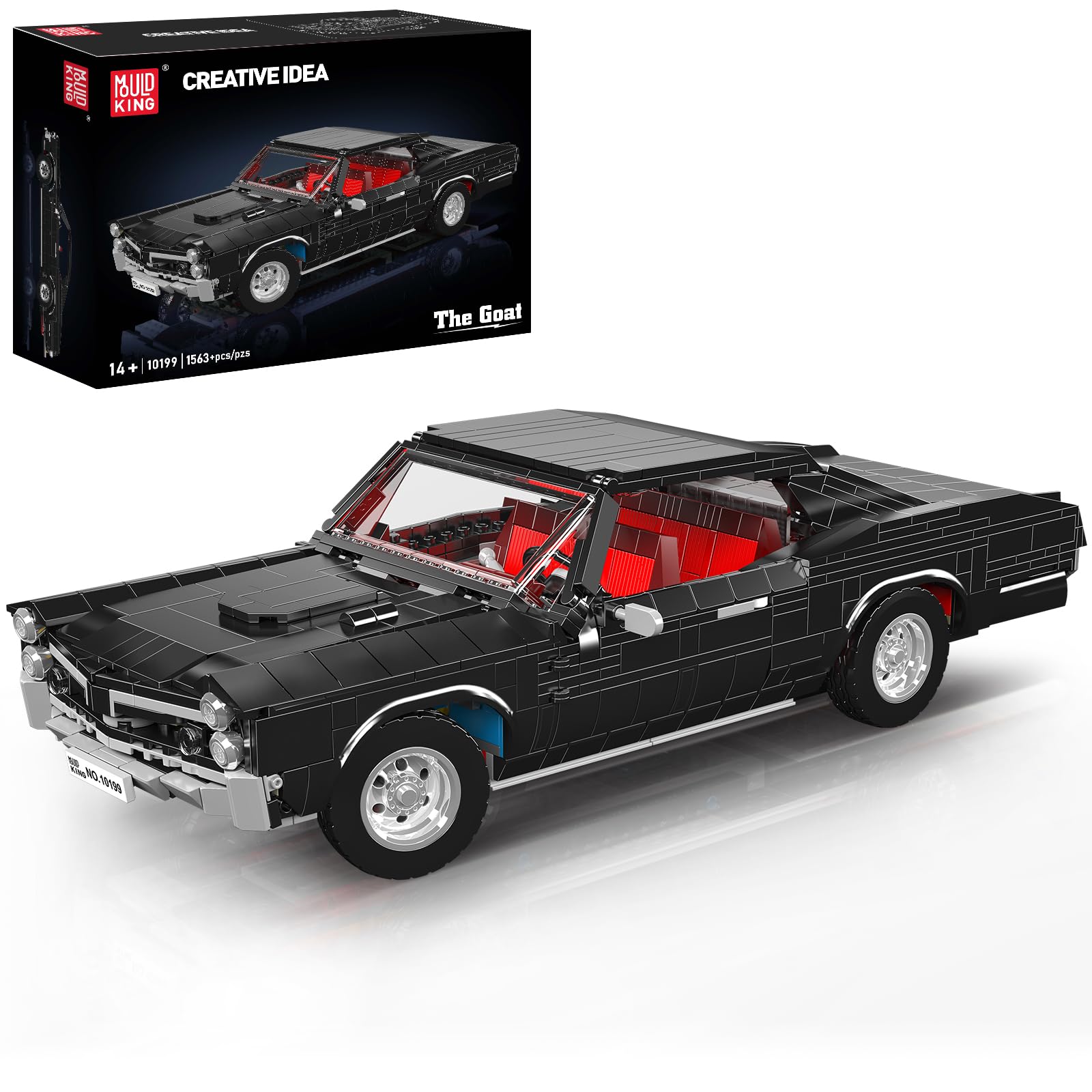 Mould King 10199 Muscle Car Building Set, Iconic Car Model to Build for Adults & Kids Aged 14+