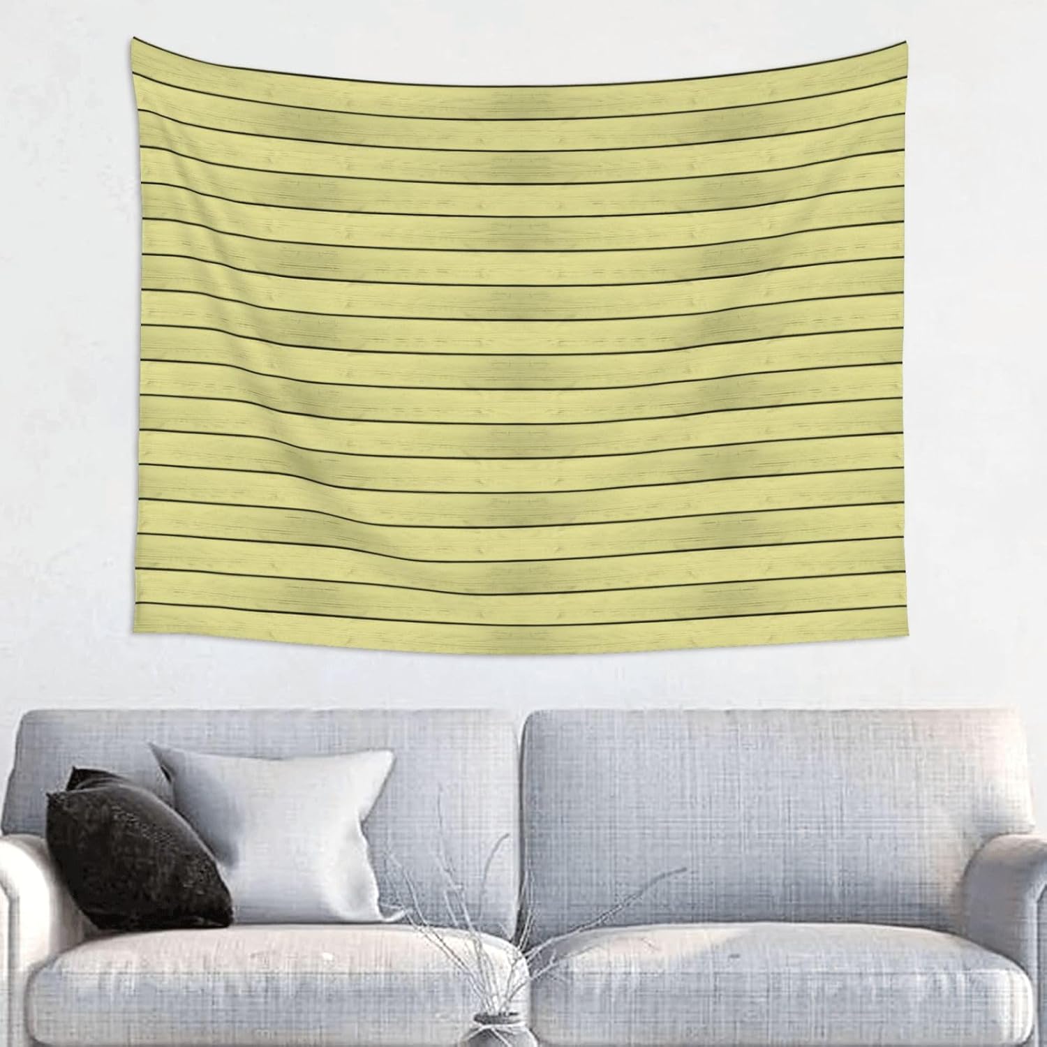 TZTTZT Bright Yellow Wood Grain Print Tapestry for Bedroom, Aesthetic Wall Hanging Tapestry 29x37 Inches, Wall Tapestries for Bedroom Living Room Dorm Ceiling Home Decor