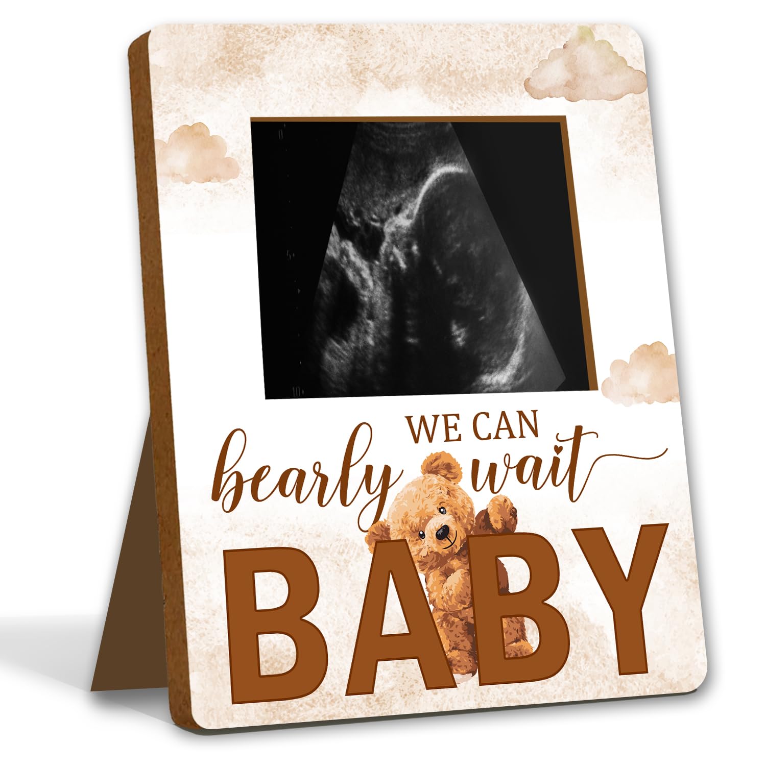 ALodr Bear Baby Shower Decorations, Baby Shower Sign Picture Frame, Cute Bear Shower Gender Reveal, Pregnancy Milestone Keepsake, Pregnancy