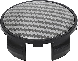 1 Pc Wheel Center Caps Hub Caps Rim Center Caps OD: 62mm/2.44" Universal Plastic Black for Toyota for Honda with Black Carbon Fiber Pattern Sticker
