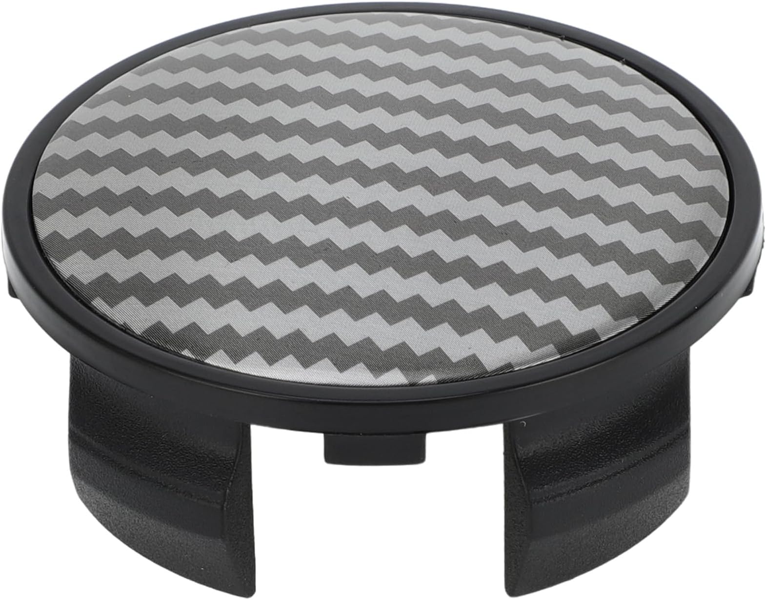1 Pc Wheel Center Caps Hub Caps Rim Center Caps OD: 62mm/2.44" Universal Plastic Black for Toyota for Honda with Black Carbon Fiber Pattern Sticker