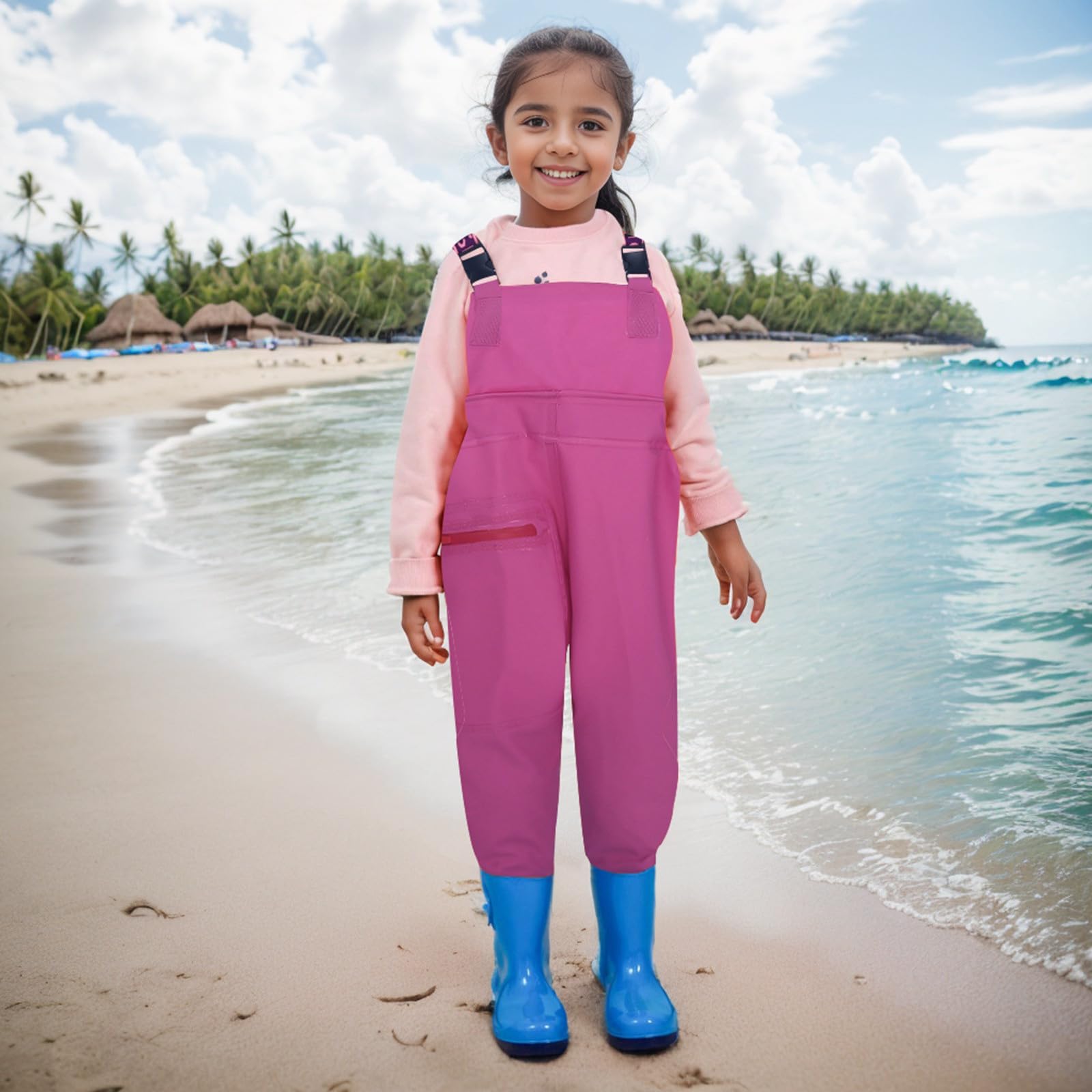 Monos de lluvia para niños y niñas con pantalones y botas incorporados traje de lluvia para niños y bebidas, pantalones impermeables de seguridad combinados, pantalones impermeables de playa y pesca