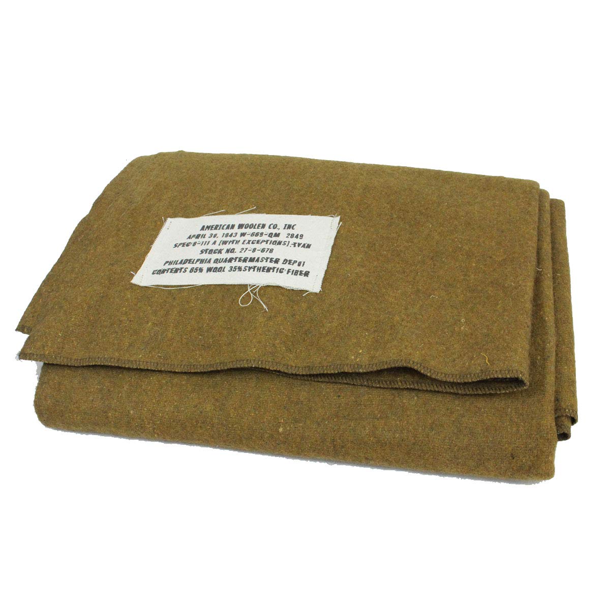 Couverture en laine US Moutarde WW2 Epic Militaria reproduction historique