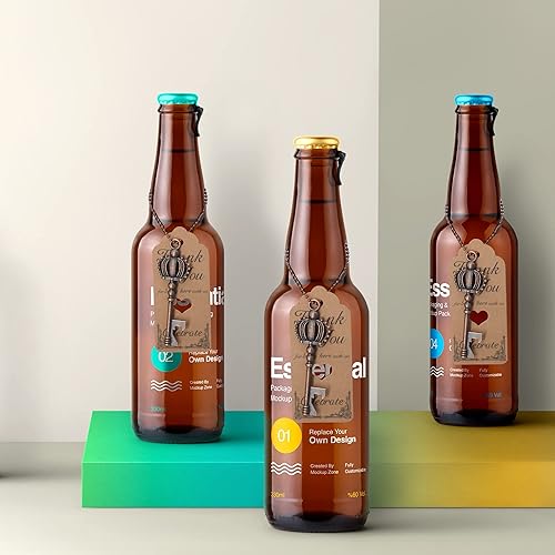 Miniatura 2 de 100 unidades de abrebotellas para bodas, recuerdos de fiesta, llaves de esqueleto de corona para cumpleaños, aniversario, fiesta, regalos de