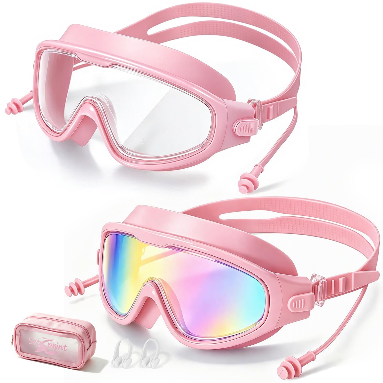 Adult Swim Goggles, Anti-Fog, Anti-UV, Wide Field of View