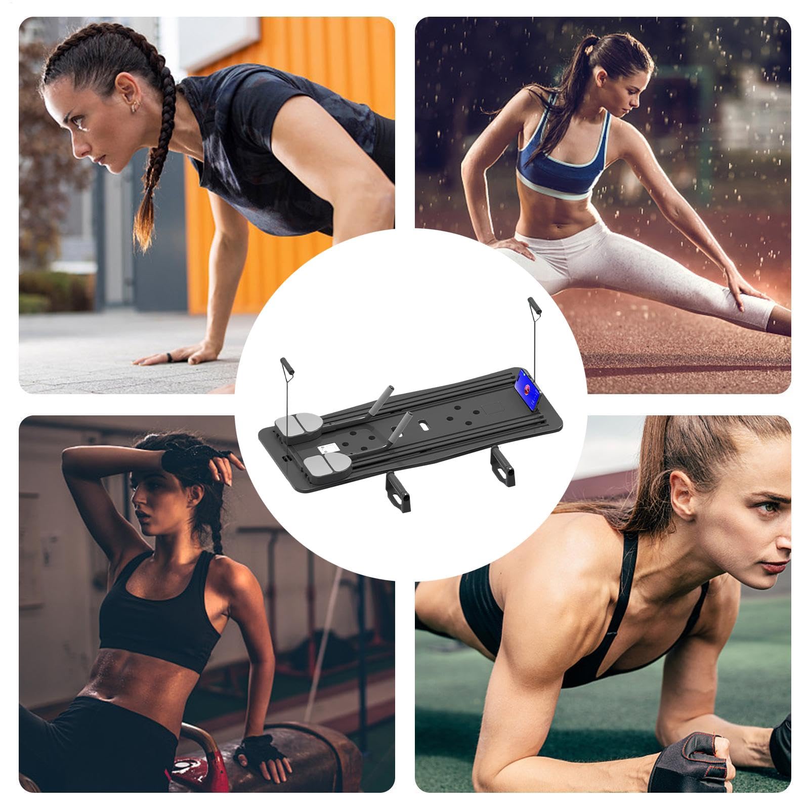 Tabla de ejercicios: equipo de entrenamiento, tabla de ejercicio de pecho y abdominal, rodillo abdominal de alta resistencia, equipo de pilates, equipo de entrenamiento que ahorra espacio para mujeres