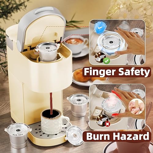 Miniatura 6 de Paquete de 3 cápsulas de café reutilizables K Cups para Keurig 1.0 tazas K recargables de acero inoxidable - Filtros de café reutilizables para