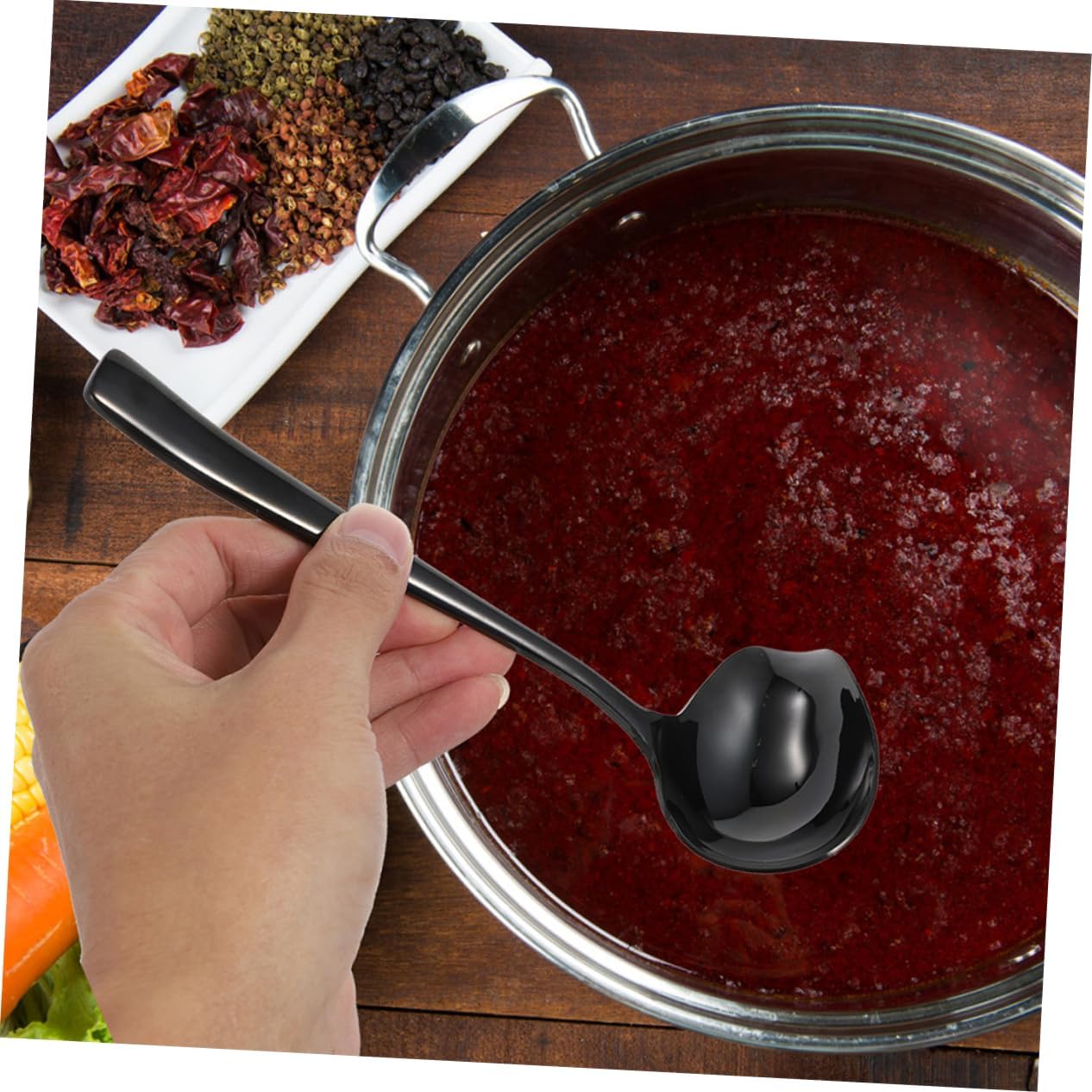 Ciieeo Stainless Steel Sauce Ladle Pouring Spout Stainless Steel Duckbill Spoon for Sauces Gravy and Dressings Handle Design for Easy Serving Dishwasher Safe Kitchen Gadget