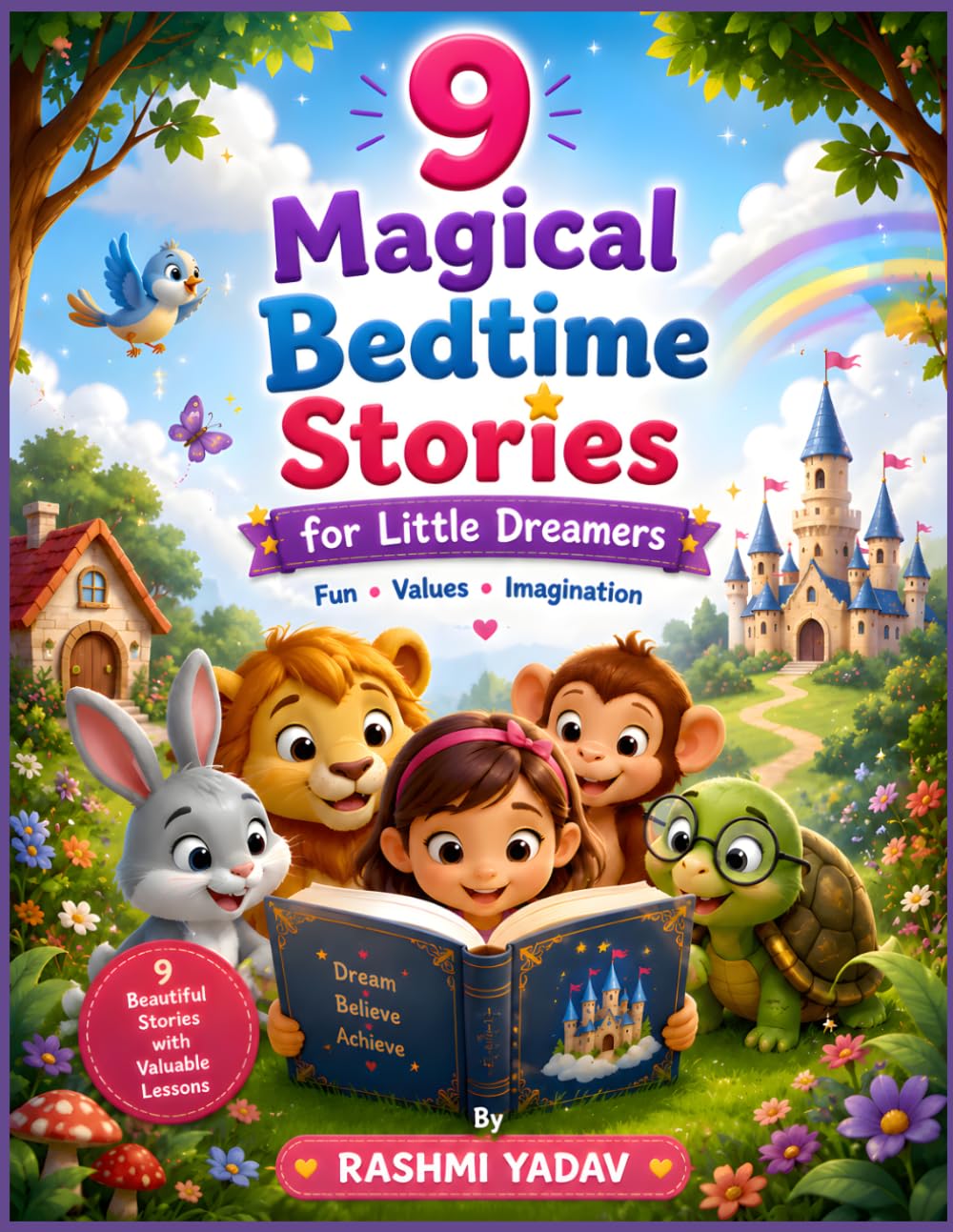 9 Magical Bedtime Stories for Little Dreamers: Heartwarming Illustrated Adventures About Kindness, Courage, Sharing, Friendship, and Dreams for Children Ages 3–8