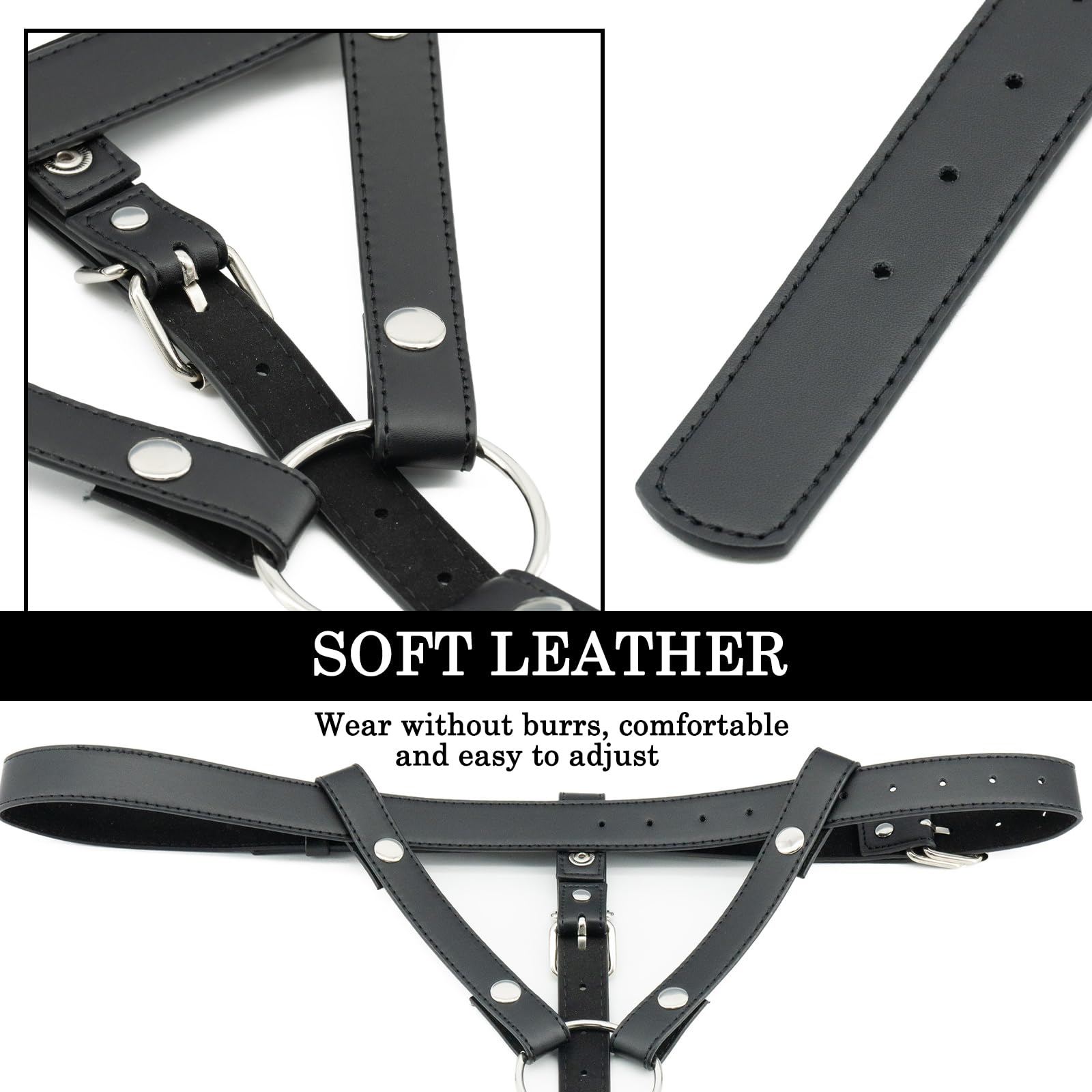 BDSMJOY Gabbia per pene Cintura ausiliaria fissa, Cintura di castità maschile, Cinghia per gabbia di castità, Cintura ausiliaria Gabbia per pene Cintura di castità Gabbia di castità