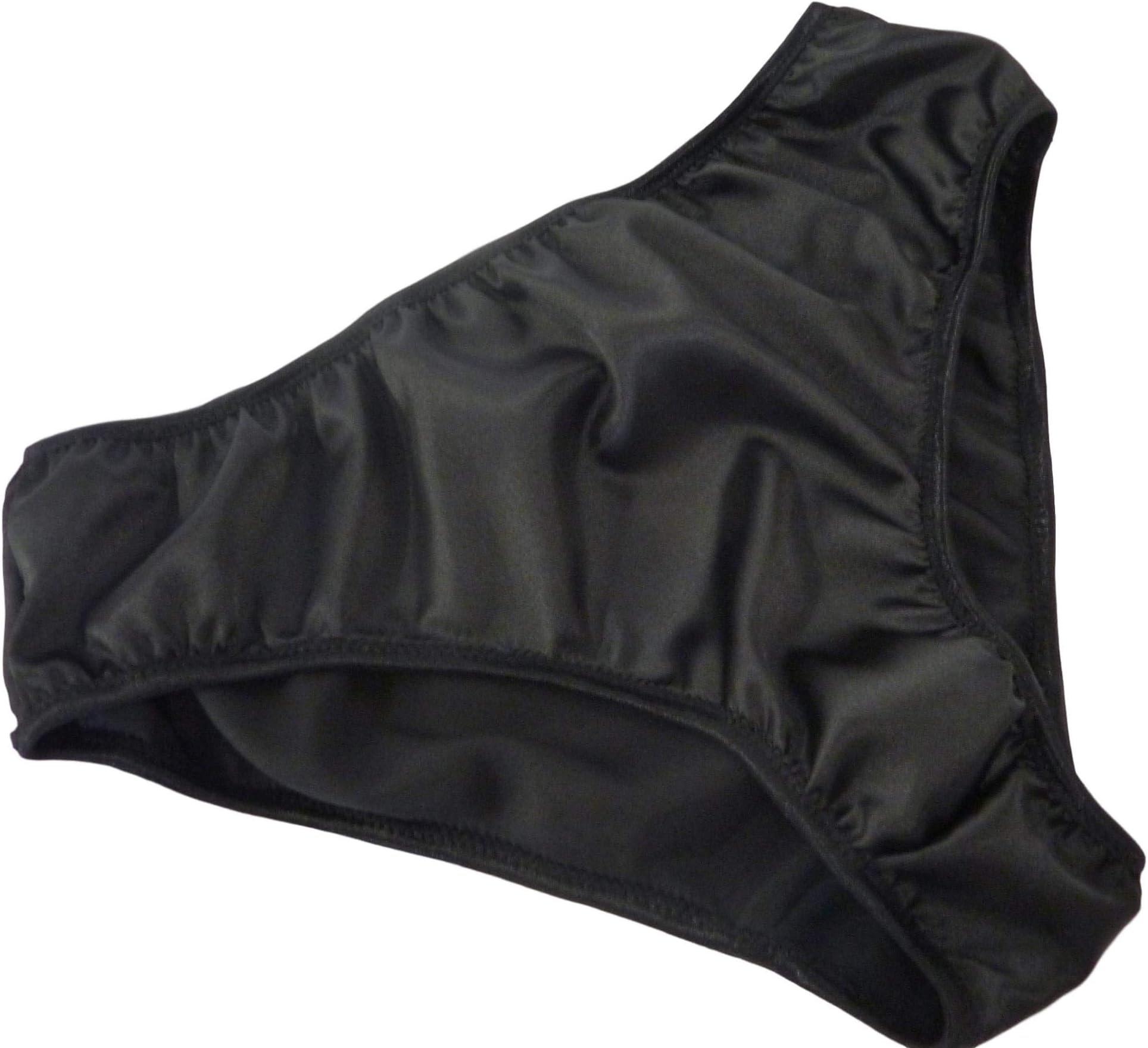 Black Pure Silk Satin Vintage School Girl Style Knickers Made in France