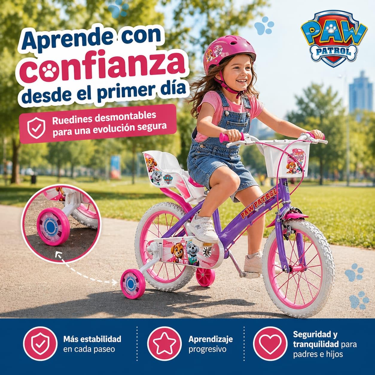 TOIMSA Bicicleta 16" Paw Patrol Niña