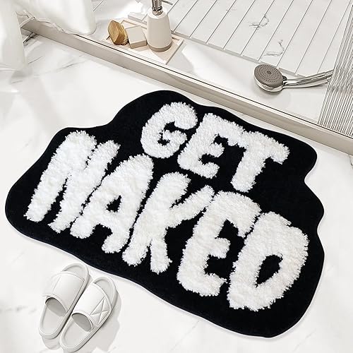 Miniatura 1 de Alfombra de baño Get Naked, bonita alfombra de baño para baño, tapete antideslizante para suelo de ducha, tapete ultra suave, divertida decoración