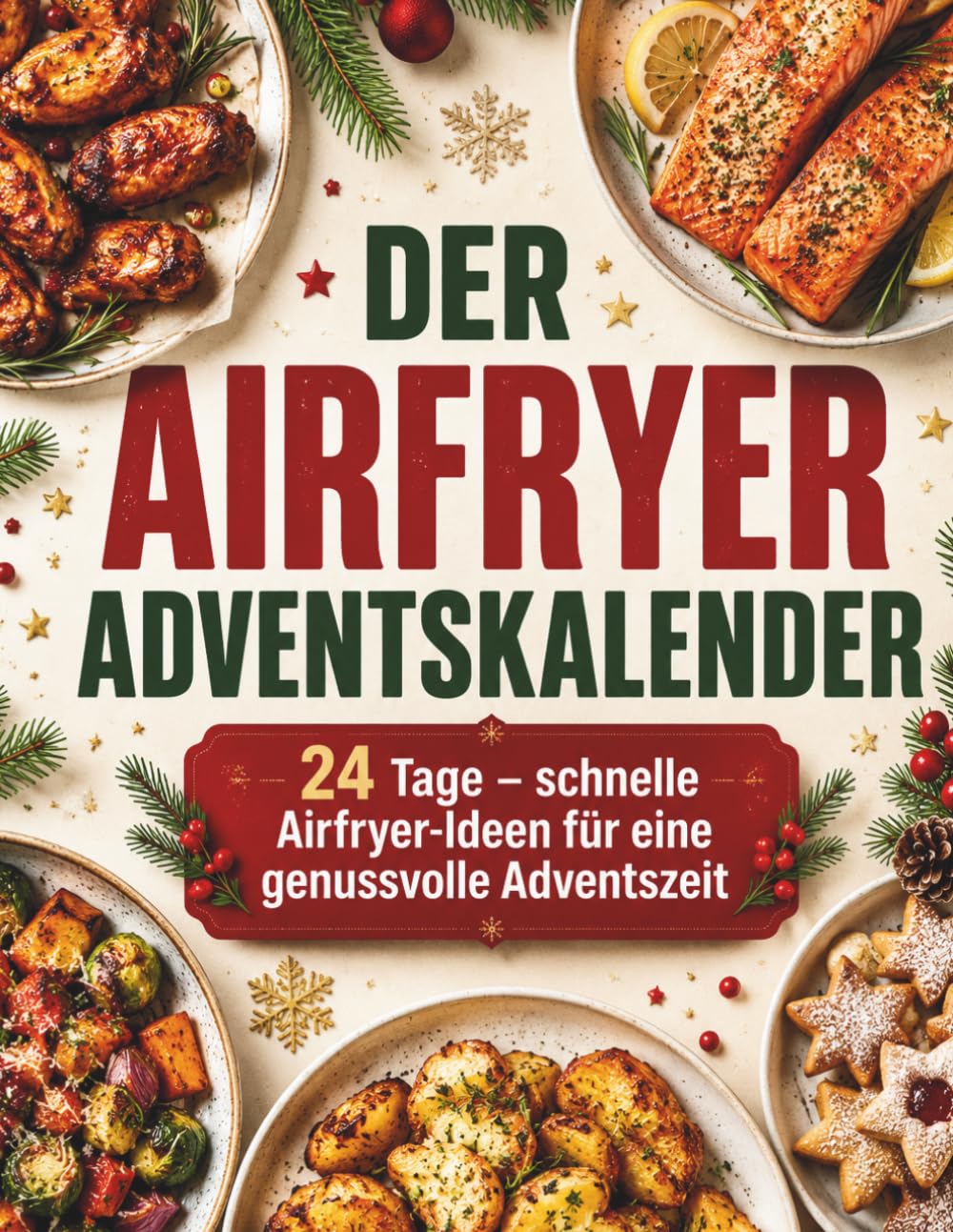 Der Airfryer Adventskalender: 24 schnelle und einfache Airfryer Rezepte für die Adventszeit – Knusprige Lieblingsgerichte, kreative Ideen und genussvolle Momente bis Weihnachten