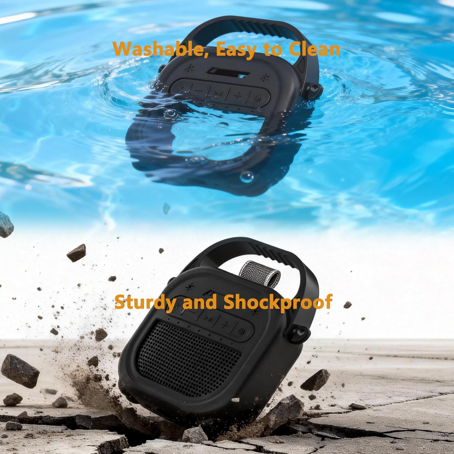 Protective Case for Bose SoundLink Micro 2nd Gen Portable Bluetooth Speaker, Hard Carrying Case and Silicone Cover for Micro 2 Speaker Accessories (Black) - Image 8