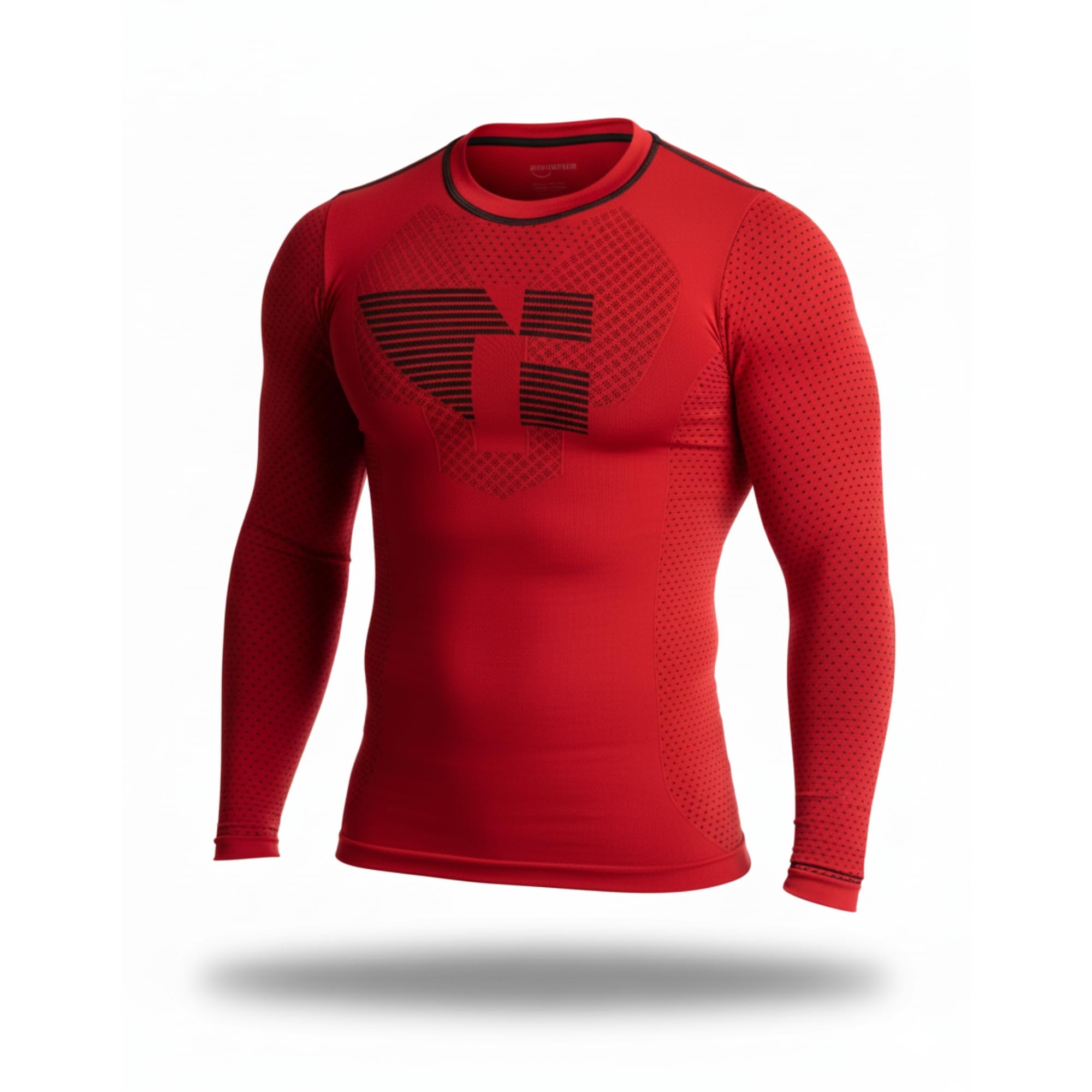 T-shirt thermique de sport de compression unisexe | Manches longues Ajustement idéal pour le cyclisme, la course à pied et le trail running