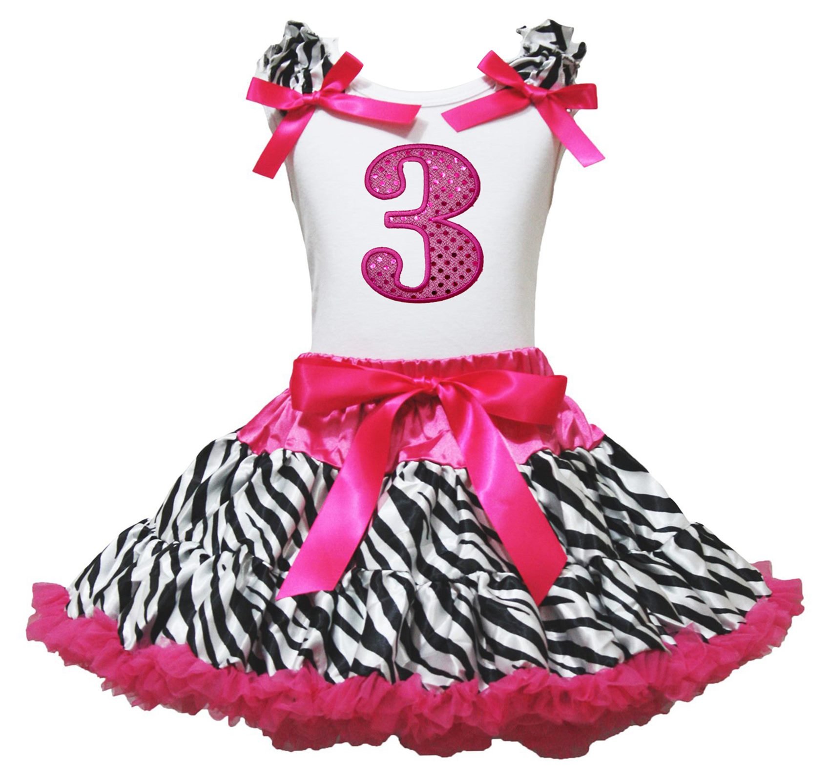 Vestido de cumpleaños rosa cebra: el regalo ideal para niñas 2