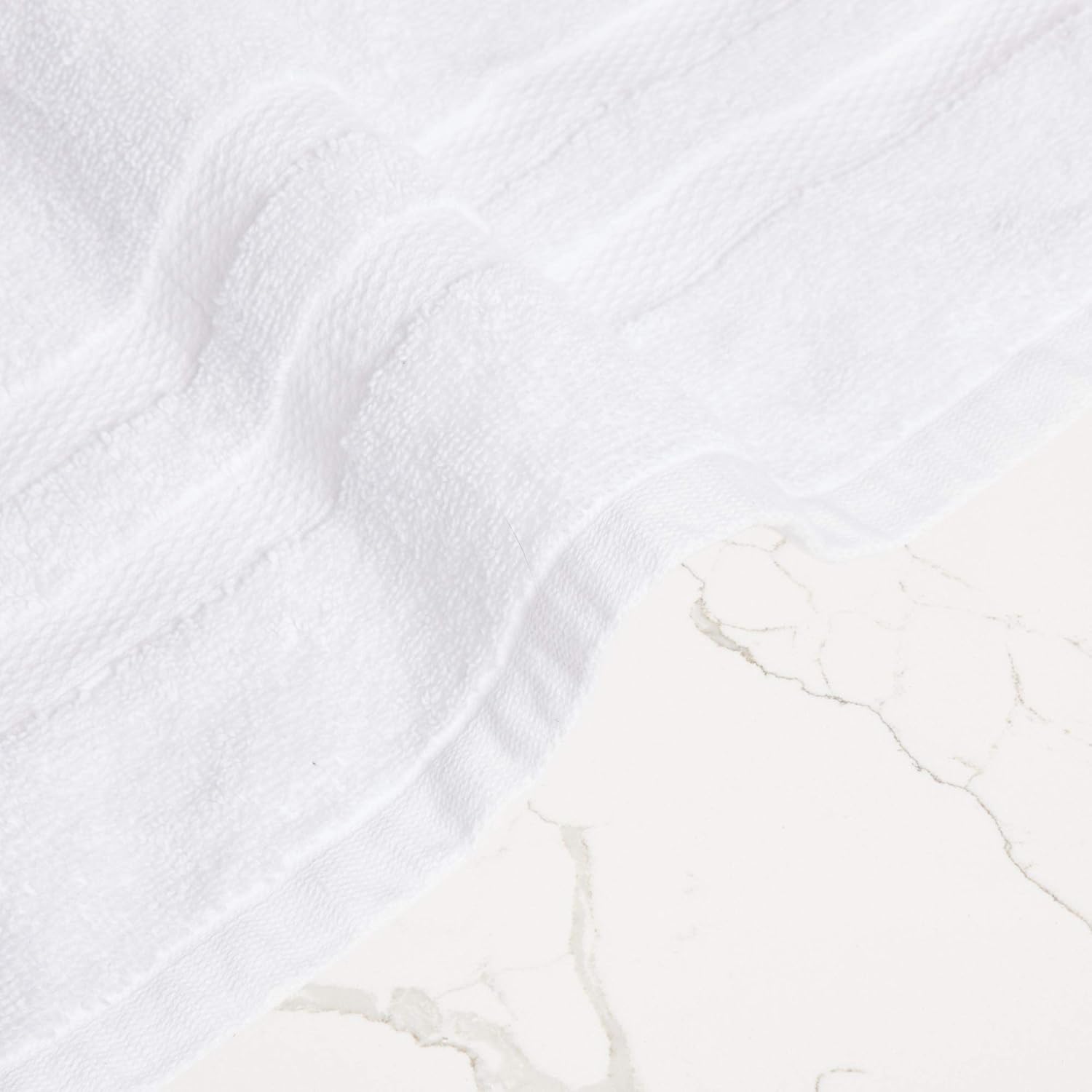 Living Fashions Luxury Bath Towels Large - 600 GSM Soft Ringspun Premium Cotton - White Absorbent Hotel Towel Sets for Bathroom - 30 x 54 Inch - Set of 2 - Perfect Towels for Bathroom - Image 5