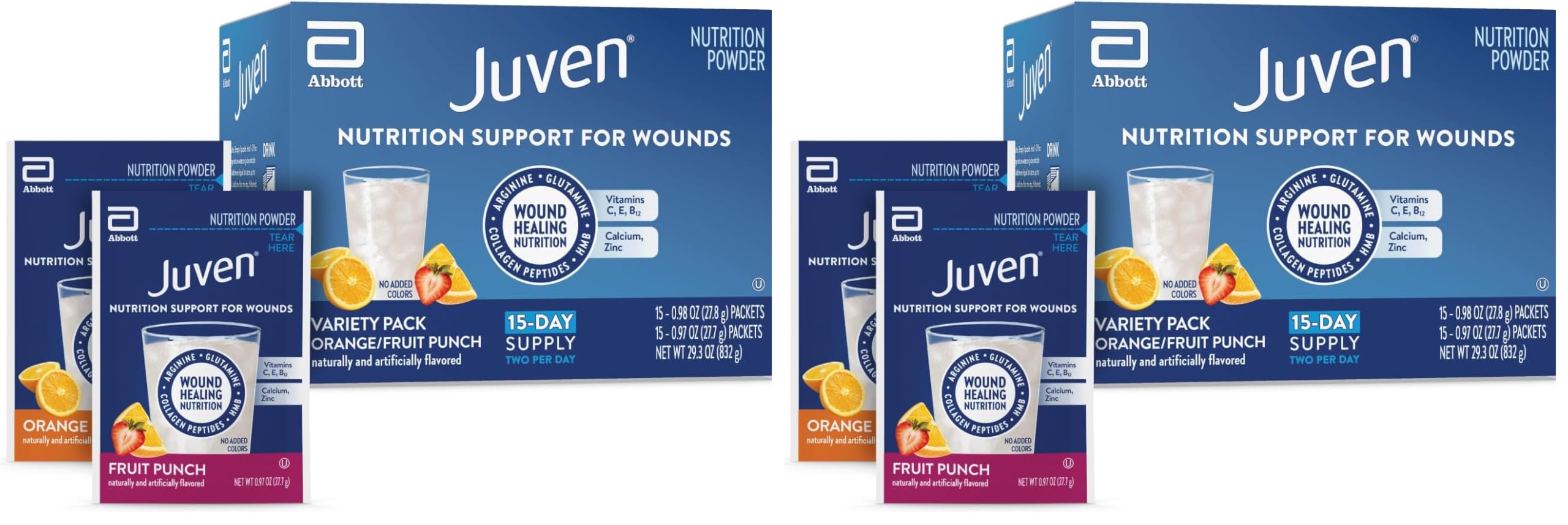 Juven Therapeutic Nutrition Drink Powder Including Collagen Peptides, Amino Acids, and HMB for Wound Healing Support, Fruit Punch, 30 Count (Pack of 2) — Amazon image 13