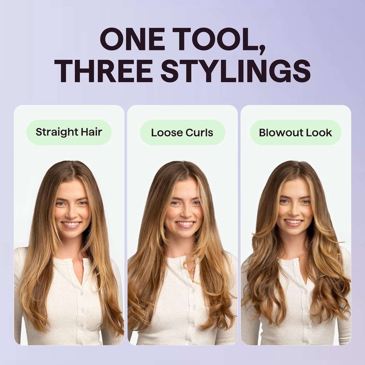 Wavytalk Thermobürste, Thermal Brush 38mm Ionische Lockenbürste erhitzt zur Erzeugung natürlicher Locken, Heiße Rundbürste für Blowout Express, EU-Plug Dual-Spannung