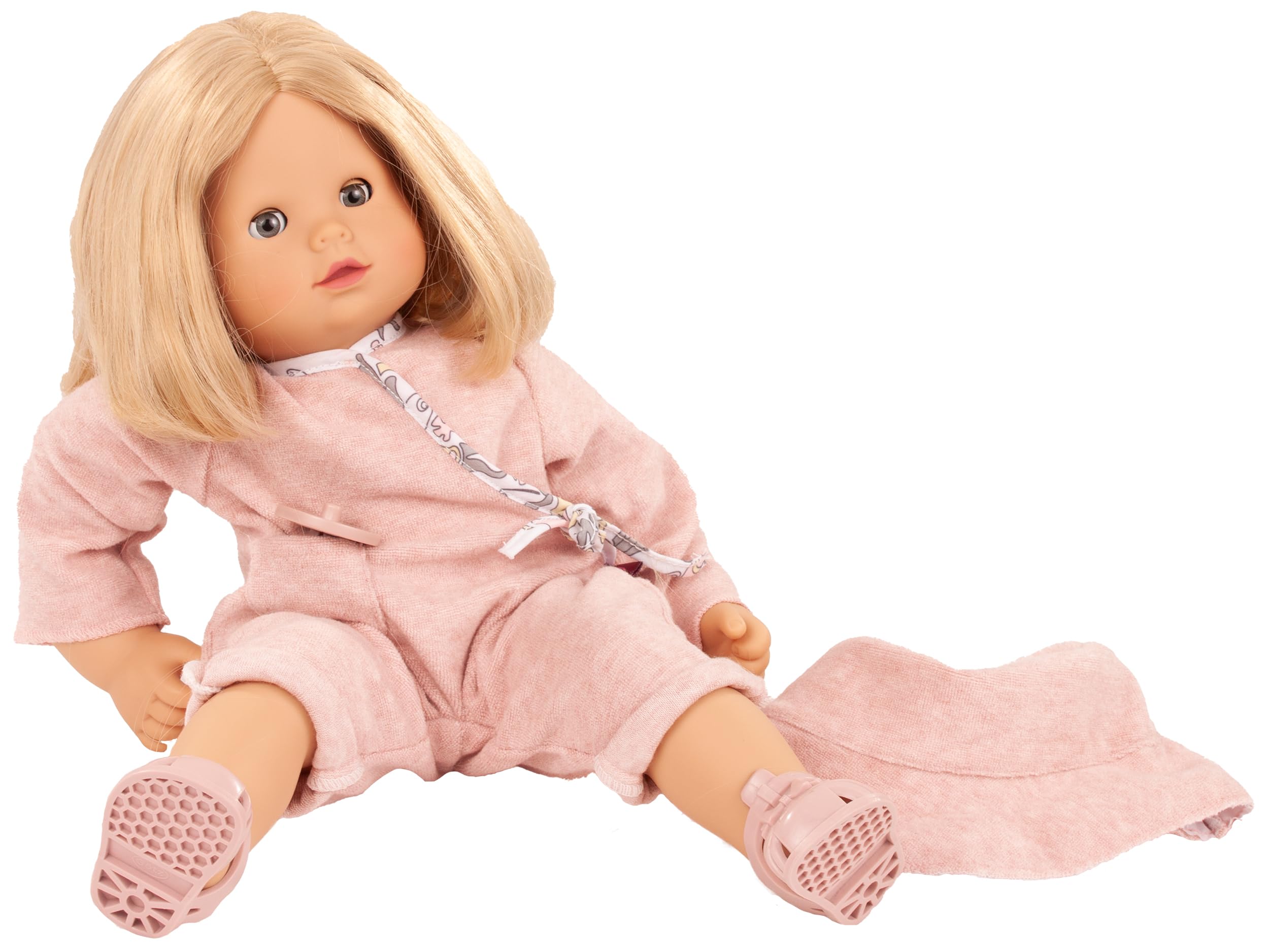 Götz 2527121 Maxy Muffin Schmetterling Puppe 42 cm Blaue Schlafaugen | 9-tlg, Babypuppe, blonde Haare, Weichkörper, für Kinder ab 3 Jahren, frisierbar, waschbares Haar, mit Schnuller und Bürste