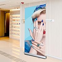 Vista 6 de JUST 4 SIGNS CUSTOM Retractable Banner Stand 33.5"x80" MADE IN USA UV Printing 1-2 DAY TURNAROUND with CURLFREE FABRIC Great for Trade Show and