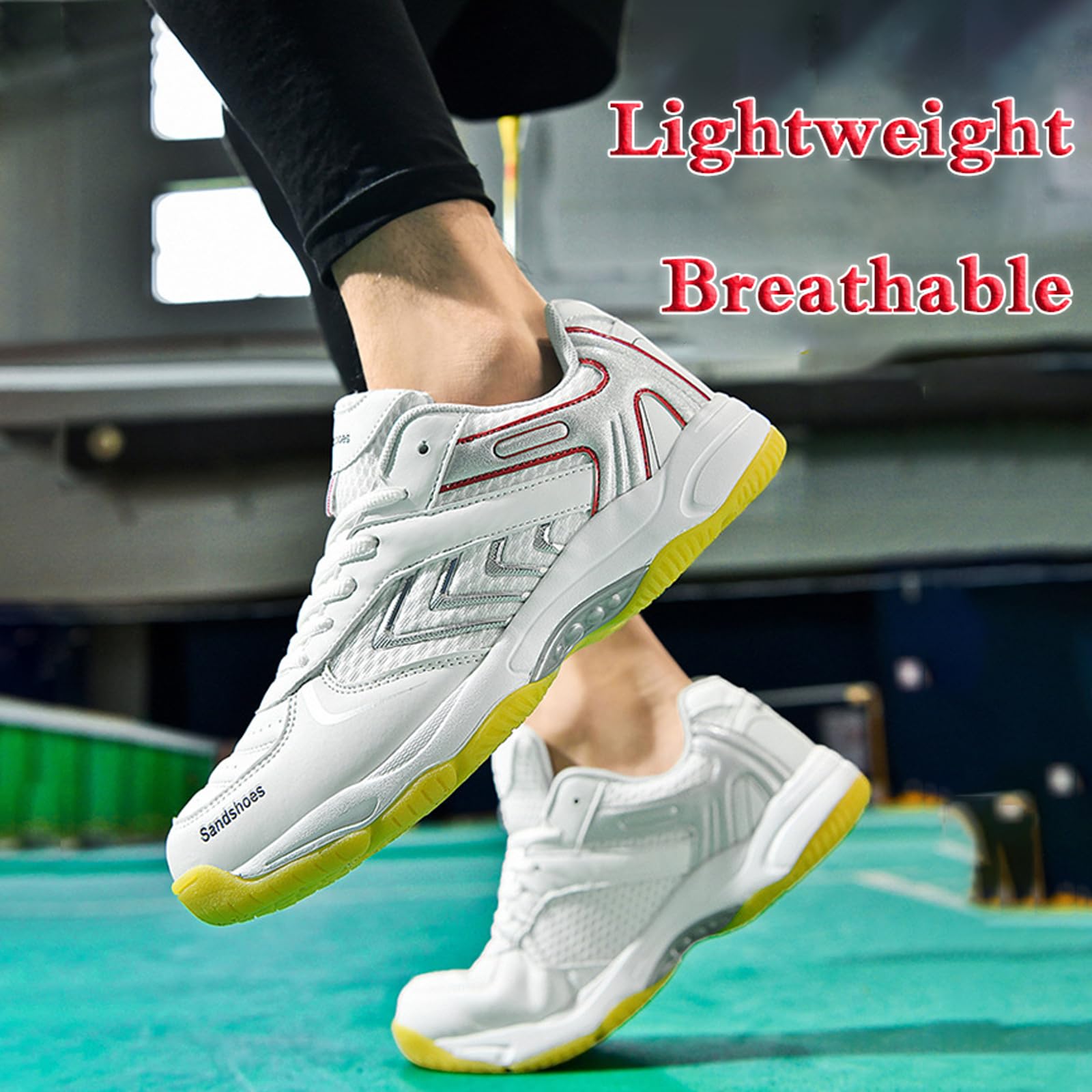 Zapatos De Bádminton,Zapatillas De Tenis,Zapatillas De Tenis De Mesa,Zapatos de Squash,Antideslizantes,con absorción de Golpes,para Squash,Tenis de Mesa,ráquetbol y Voleibol