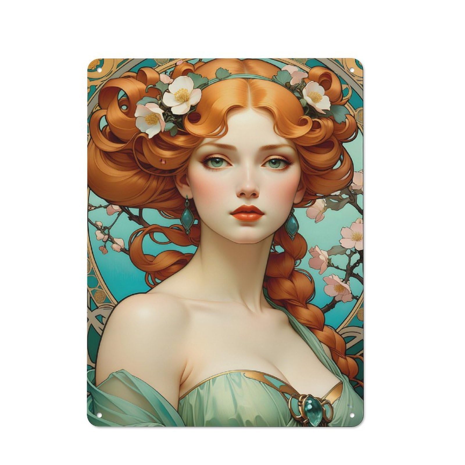 Junmoney Floral Nouveau Dream For Hobby Room Or Studio, Retro Metal Sign 40X30cm, A Decorative Gift For A Newly Furnished Hobby Room And Studio